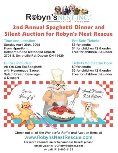 Spaghetti Dinner flyer